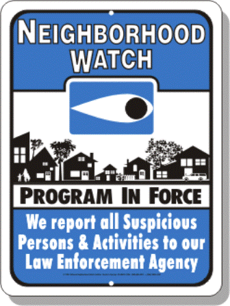Neighborhood Watch Program Sign