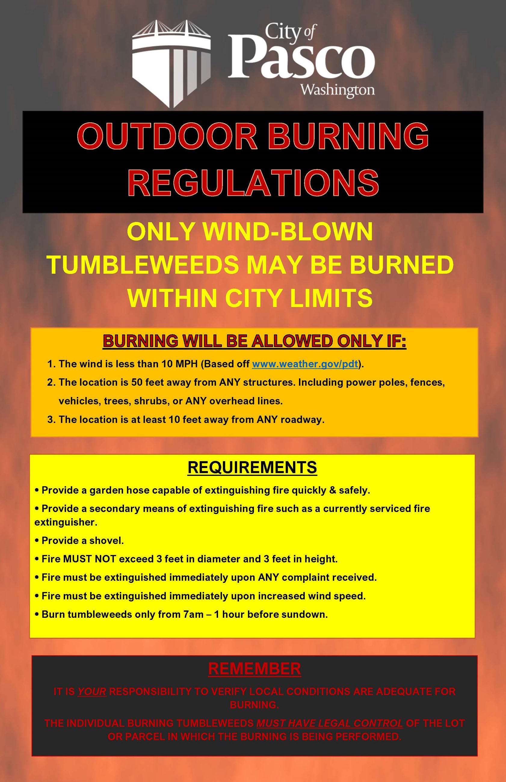 Outdoor Burning Regulations - ENGLISH